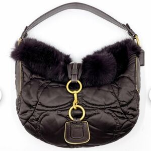 Coach Vintage Fur-Trimmed Women's Bag *Rare*